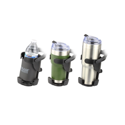 Tough-Track Getränkehalterung Level Cup XL (lang) - mit Tough-Track Basis,  (1 Zoll)