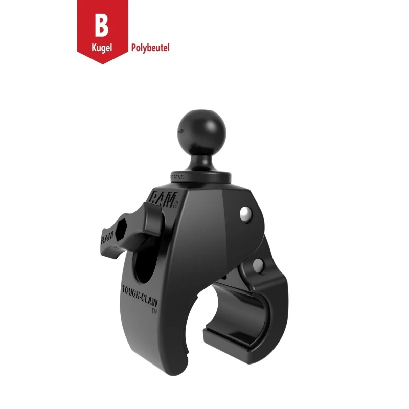 Tough-Claw retaining clamp (medium) with locking screw - (1 inch), diameter 25.4-40.6 mm