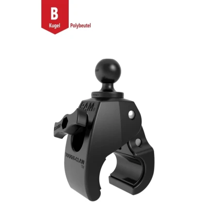 Tough-Claw retaining clamp (medium) with locking screw - (1 inch), diameter 25.4-40.6 mm