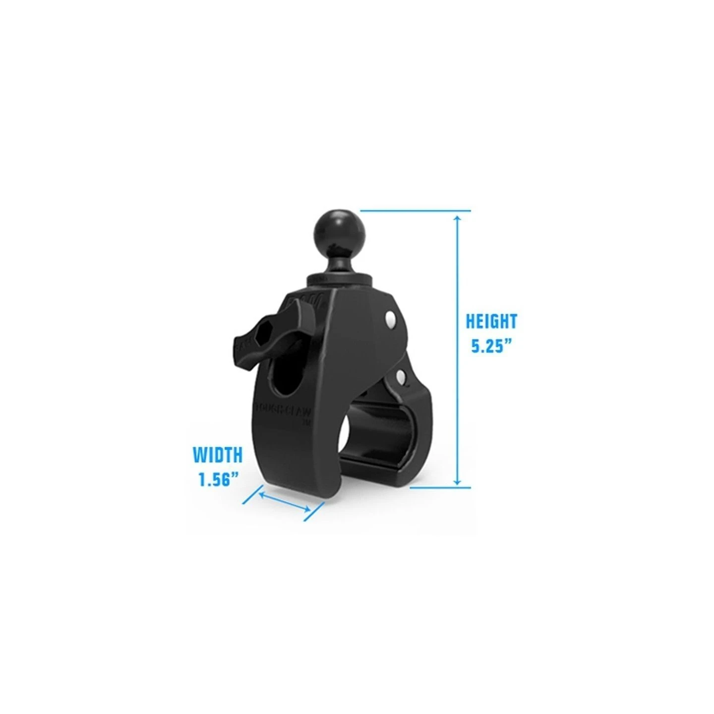 Tough-Claw Halteklammer (mittel) mit Feststellschraube -  (1 Zoll), Durchmesser 25,4-40,6 mm