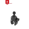 Tough-Claw retaining clamp (small) with locking screw - (1 inch), diameter 15.9-29.0 mm