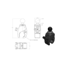 Tough-Claw retaining clamp (small) with locking screw - (1 inch), diameter 15.9-29.0 mm
