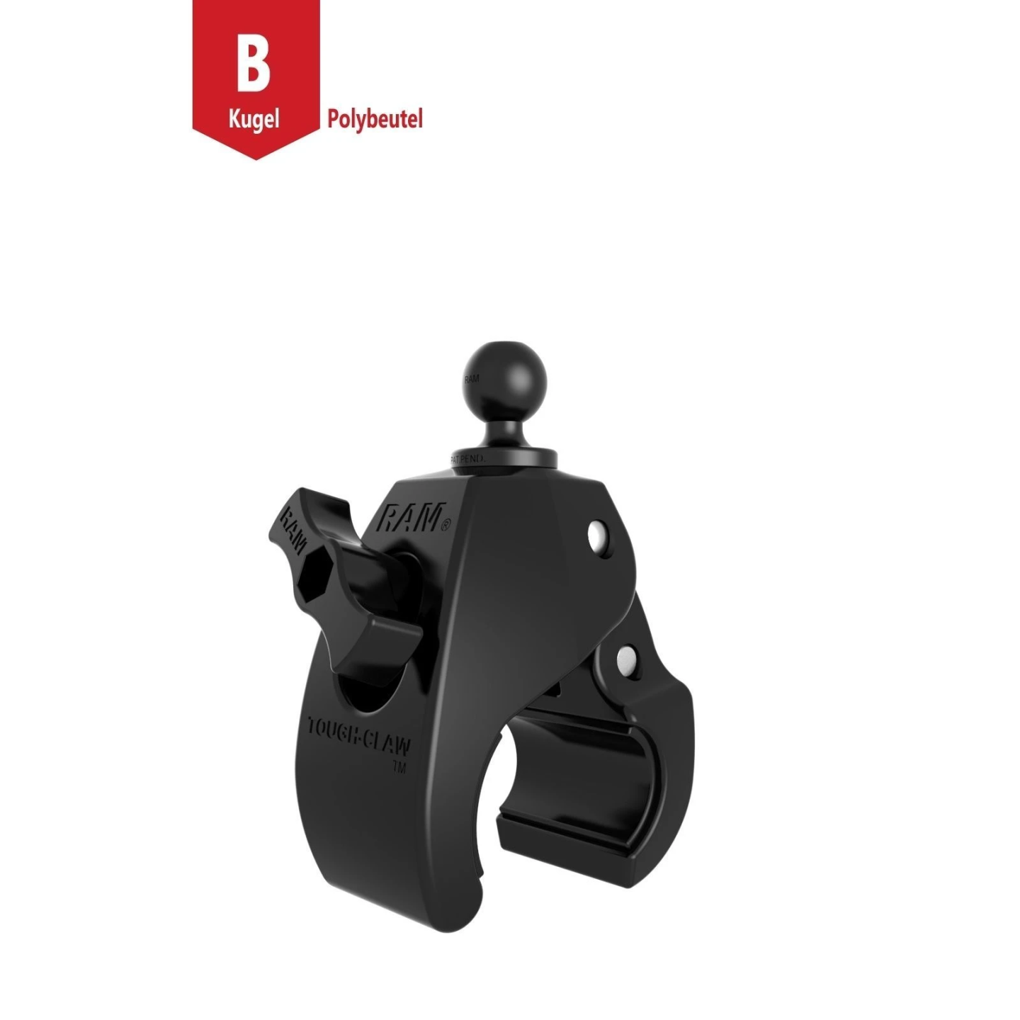 Tough-Claw Halteklammer (groß) mit Feststellschraube -  (1 Zoll), Durchmesser 25,4-55,9 mm
