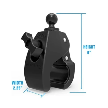 Tough-Claw retaining clamp (large) with locking screw - (1 inch), diameter 25.4-55.9 mm