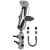 Chrome set for motorbikes - base mounting (handlebar/brake/clutch), centre connecting arm, Diamond base plate (trapezoid)