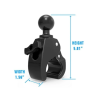 Tough-Claw retaining clip (medium) with locking screw - (1.5 inch), diameter 25.4-40.6 mm