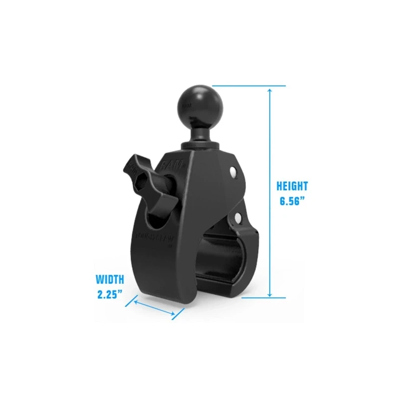 Tough-Claw Halteklammer (groß) mit Feststellschraube -  (1,5 Zoll), Durchmesser 25,4-55,9 mm