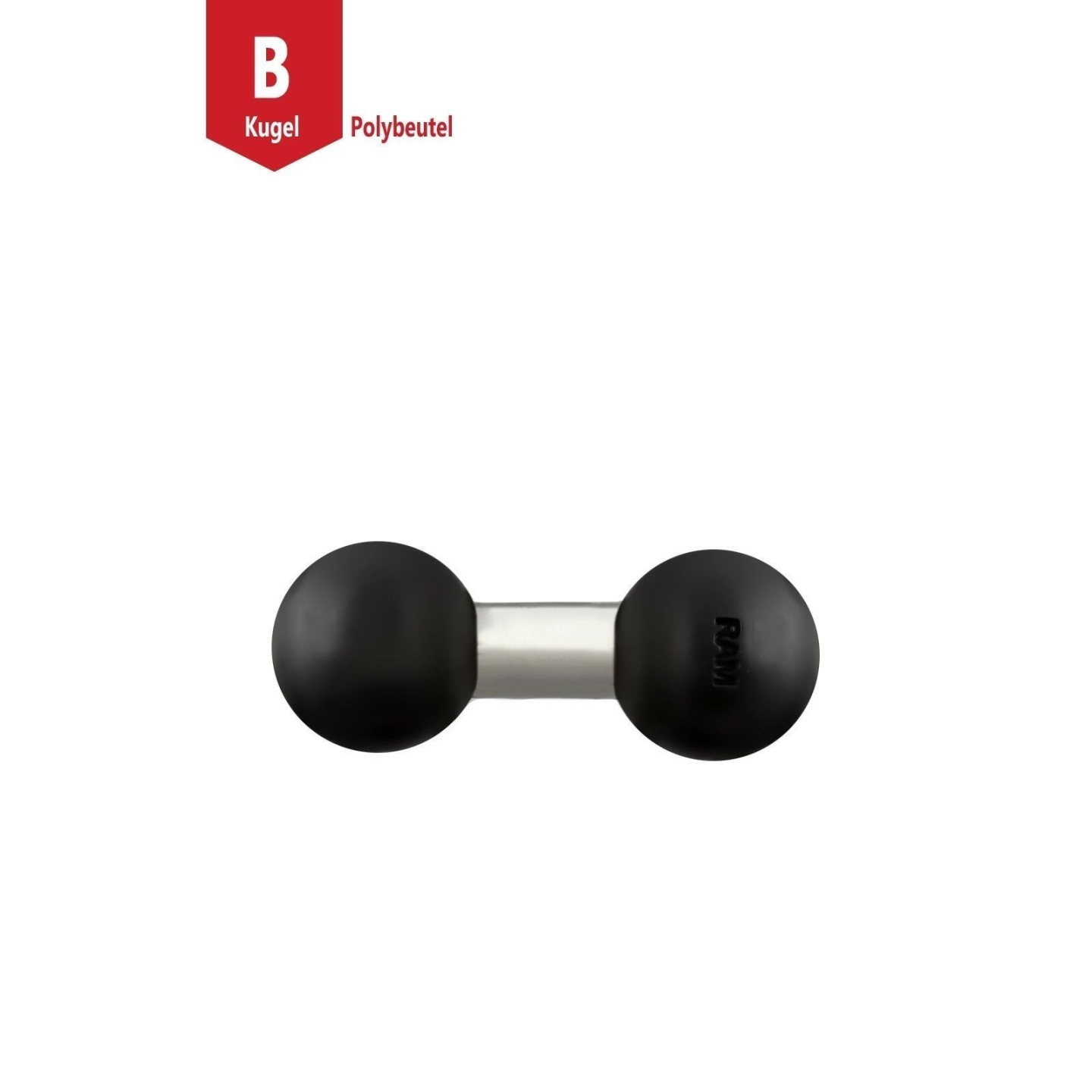 RAM Mounts Double Ball Adapter - B-Ball (1 inch), approx. 64 mm long