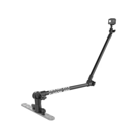 Tough-Pole GoPro set for Tough-Track rails - (1 inch), total length approx. 120 cm, adjustable, double T-slot base