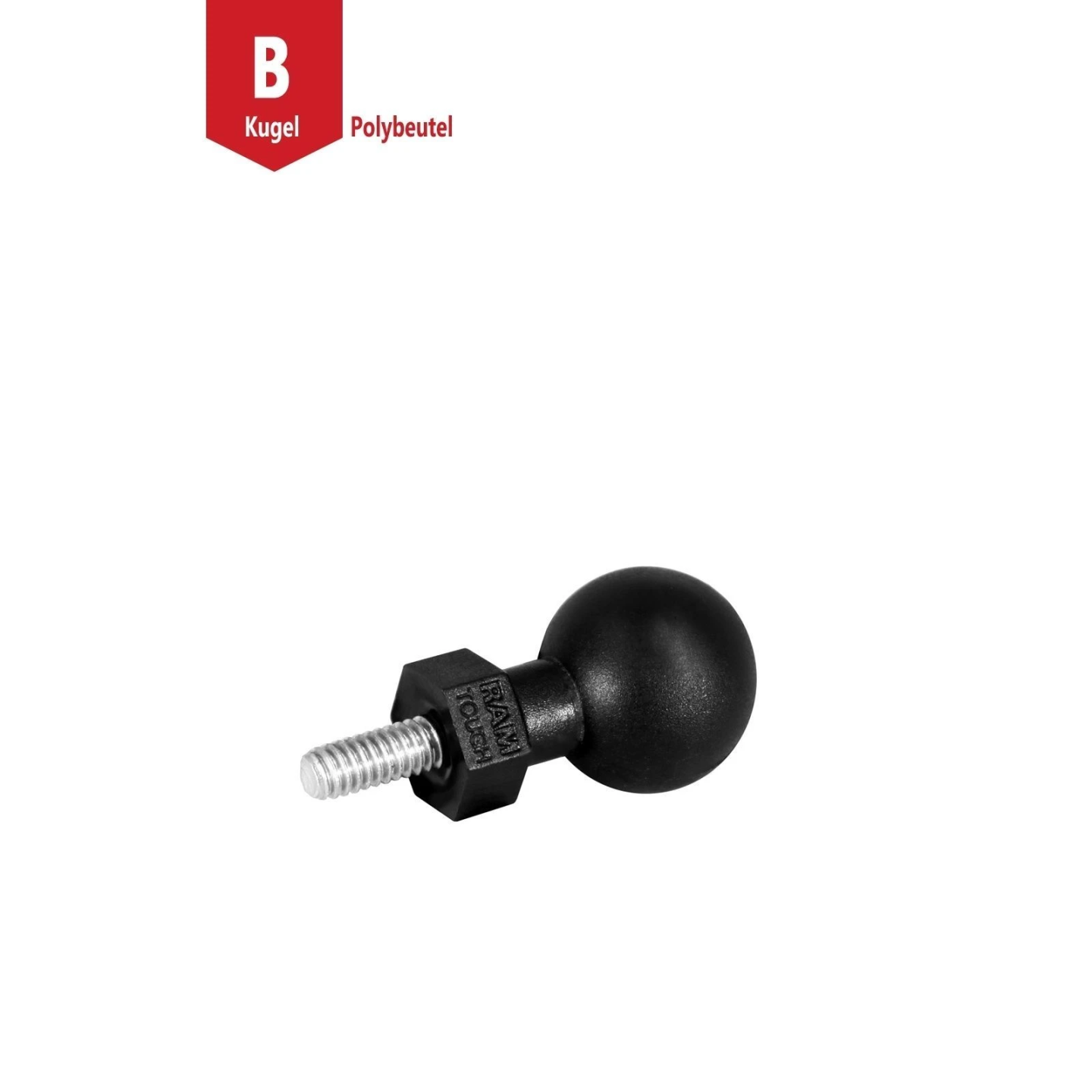 Tough-Ball mit M6-1 x 6 mm Gewindestift -  (1 Zoll)