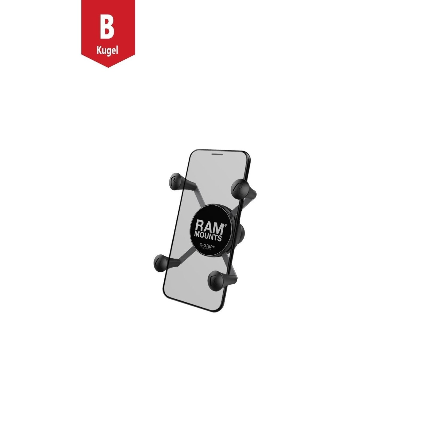 RAM Mounts X-Grip Bracket for Smartphones Small to 82.6mm Width - B-Ball