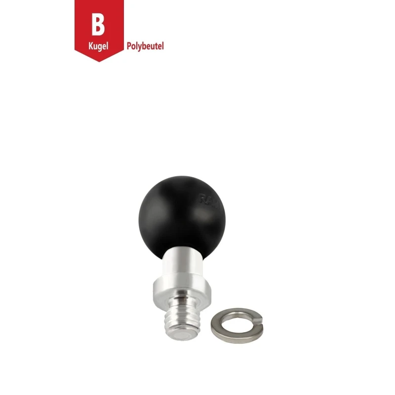 Basis-Kugel mit 3/8 Zoll-16 Gewindestift -  (1 Zoll), inkl. Unterlegscheibe