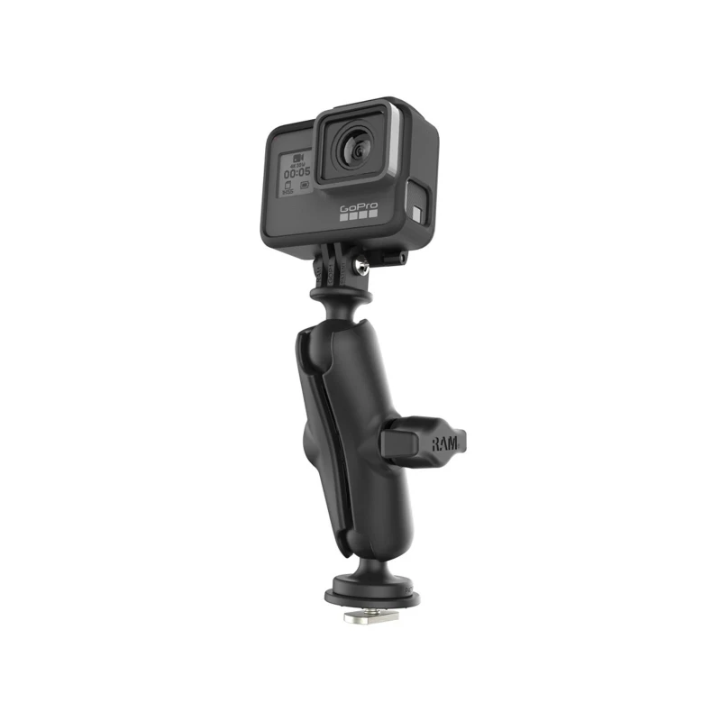 GoPro-Set für Tough-Track Schienen - Kugel mit T-Slot, mittlerer Verbindungsarm, GoPro-Adapter,  (1 Zoll)