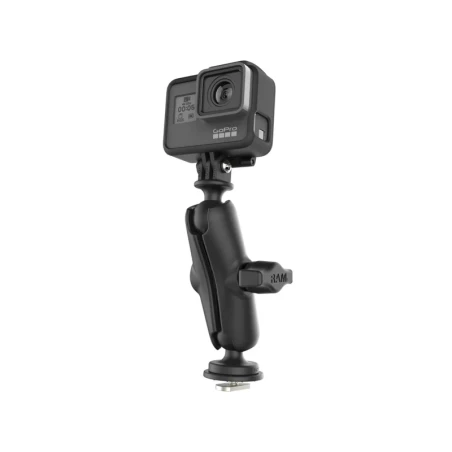 GoPro-Set für Tough-Track Schienen - Kugel mit T-Slot, mittlerer Verbindungsarm, GoPro-Adapter,  (1 Zoll)