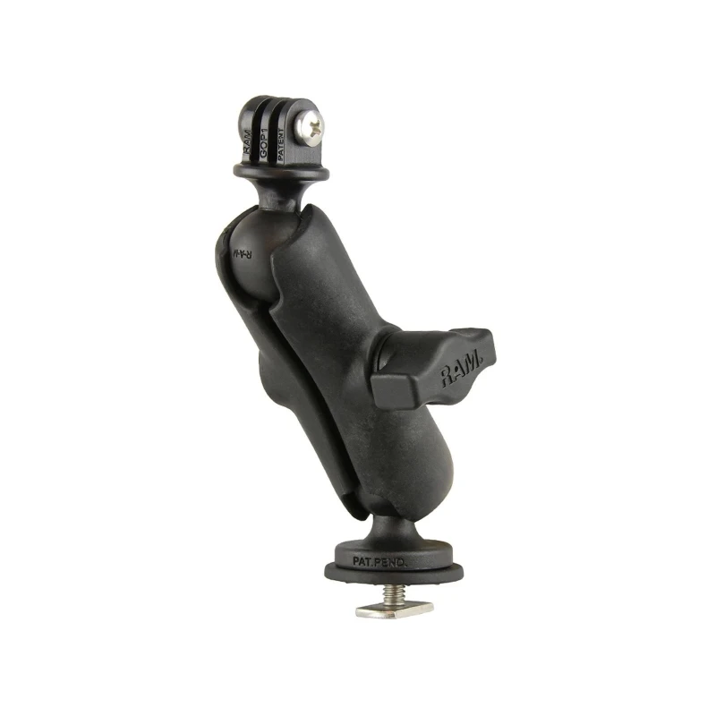 GoPro-Set für Tough-Track Schienen - Kugel mit T-Slot, mittlerer Verbindungsarm, GoPro-Adapter,  (1 Zoll)