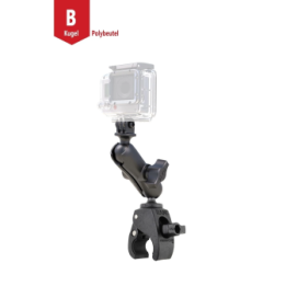 Tough-Claw Kamerahalterung GoPro -  (1 Zoll), Tough-Claw klein (Durchmesser 15,9-29,0 mm), Verbindungsarm (ca. 90 mm)