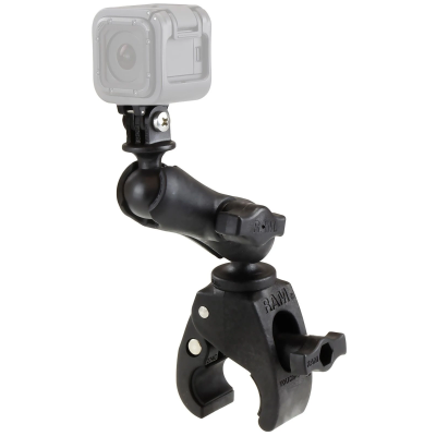 Tough-Claw Kamerahalterung GoPro -  (1 Zoll), Tough-Claw klein (Durchmesser 15,9-29,0 mm), Verbindungsarm (ca. 90 mm)