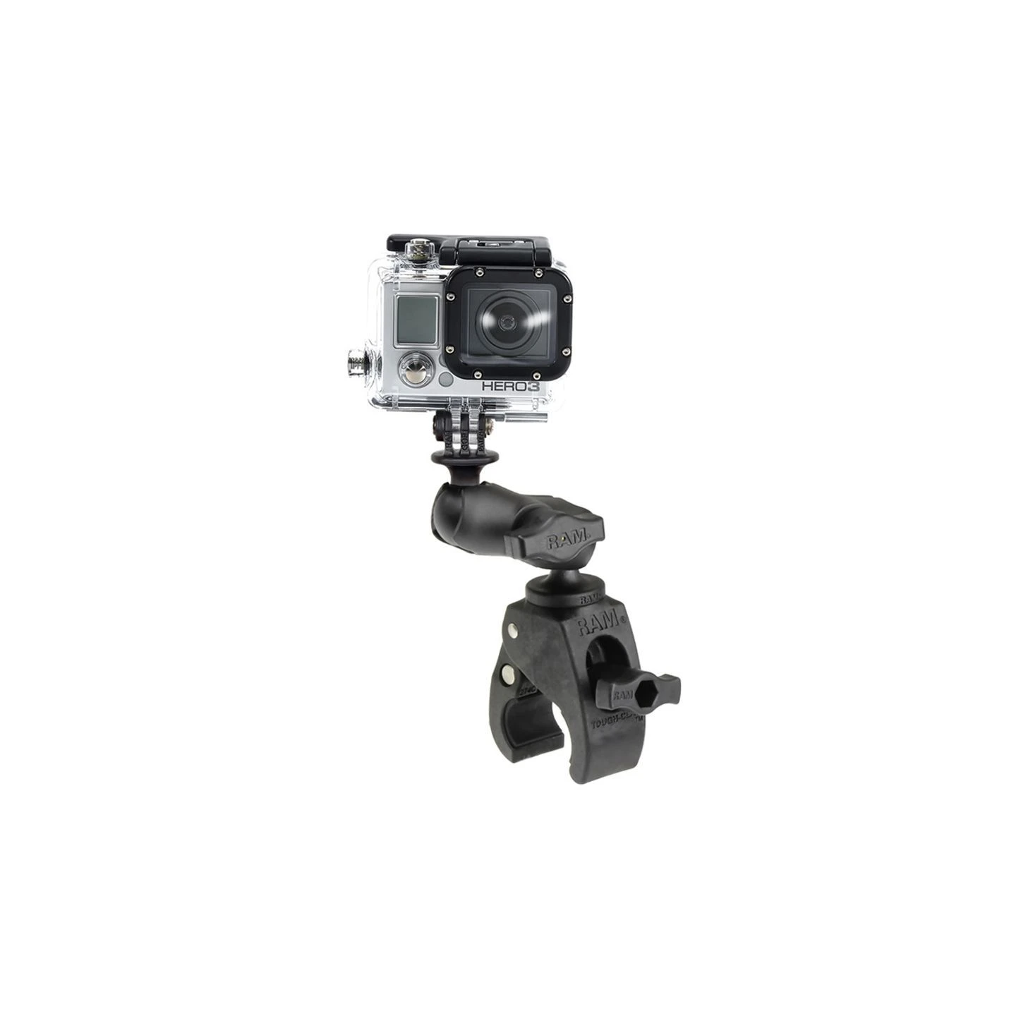 Tough-Claw Kamerahalterung GoPro -  (1 Zoll), Tough-Claw klein (Durchmesser 15,9-29,0 mm), Verbindungsarm (ca. 60 mm)