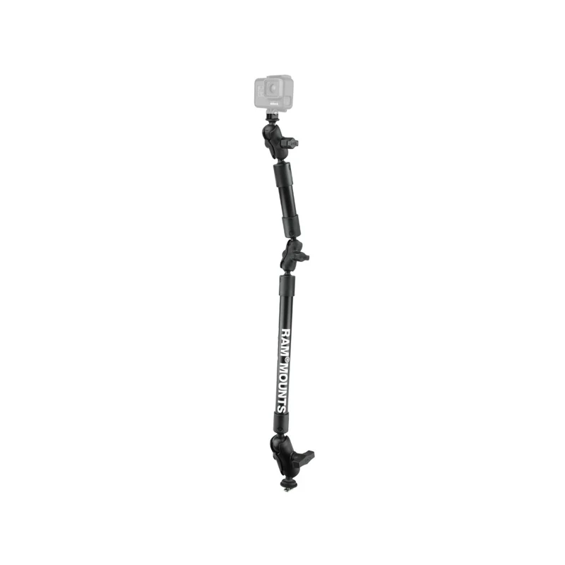 GoPro-Set für Tough-Track Schienen - Set mit T-Slot, 12 Zoll Kunststoff-Stab, 4 Zoll Kunststoff-Stab, GoPro-Adapter