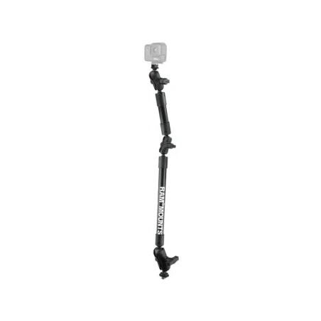 GoPro-Set für Tough-Track Schienen - Set mit T-Slot, 12 Zoll Kunststoff-Stab, 4 Zoll Kunststoff-Stab, GoPro-Adapter