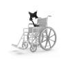 Tough-Claw bracket for wheelchairs - (1.5 inch), Tough-Claw small (diameter 15.9-29.0 mm), ratchet system