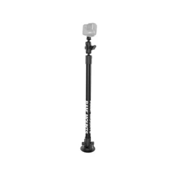 Stand-Saugfuss mit GoPro-Adapter - Saugfuss, Kunststoffrohr (ca. 450 mm), kurzer Verbindungsarm, GoPro-Adapter,  (1 Zoll)