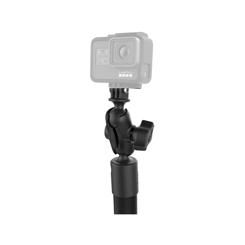 Stand-Saugfuss mit GoPro-Adapter - Saugfuss, Kunststoffrohr (ca. 450 mm), kurzer Verbindungsarm, GoPro-Adapter,  (1 Zoll)