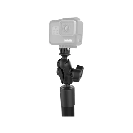 Stand-Saugfuss mit GoPro-Adapter - Saugfuss, Kunststoffrohr (ca. 450 mm), kurzer Verbindungsarm, GoPro-Adapter,  (1 Zoll)