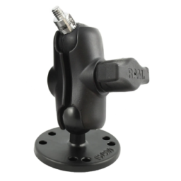 RAM MOUNT Aufbau-Kamerahalterung (1/4"-20 Gewinde), runde Basis, kurzer Arm