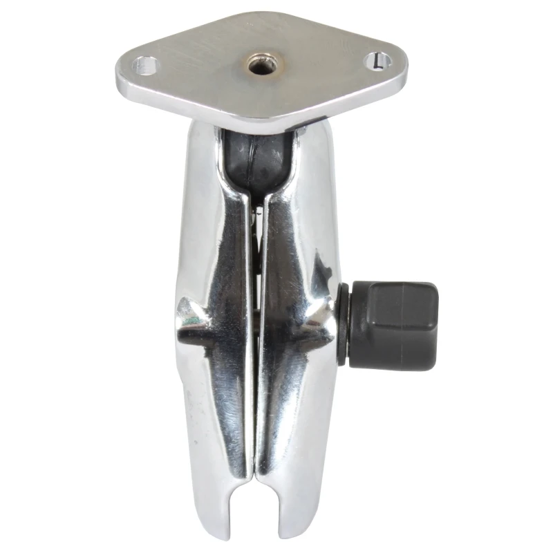 Chrome set - centre connecting arm, Diamond base plate (trapezoid), (1 inch)
