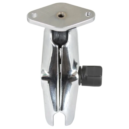 Chrome set - centre connecting arm, Diamond base plate (trapezoid), (1 inch)