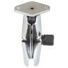 Chrome set - centre connecting arm, Diamond base plate (trapezoid), (1 inch)