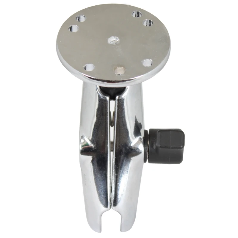 Chrome set - centre connecting arm, round base plate (AMPS), (1 inch)