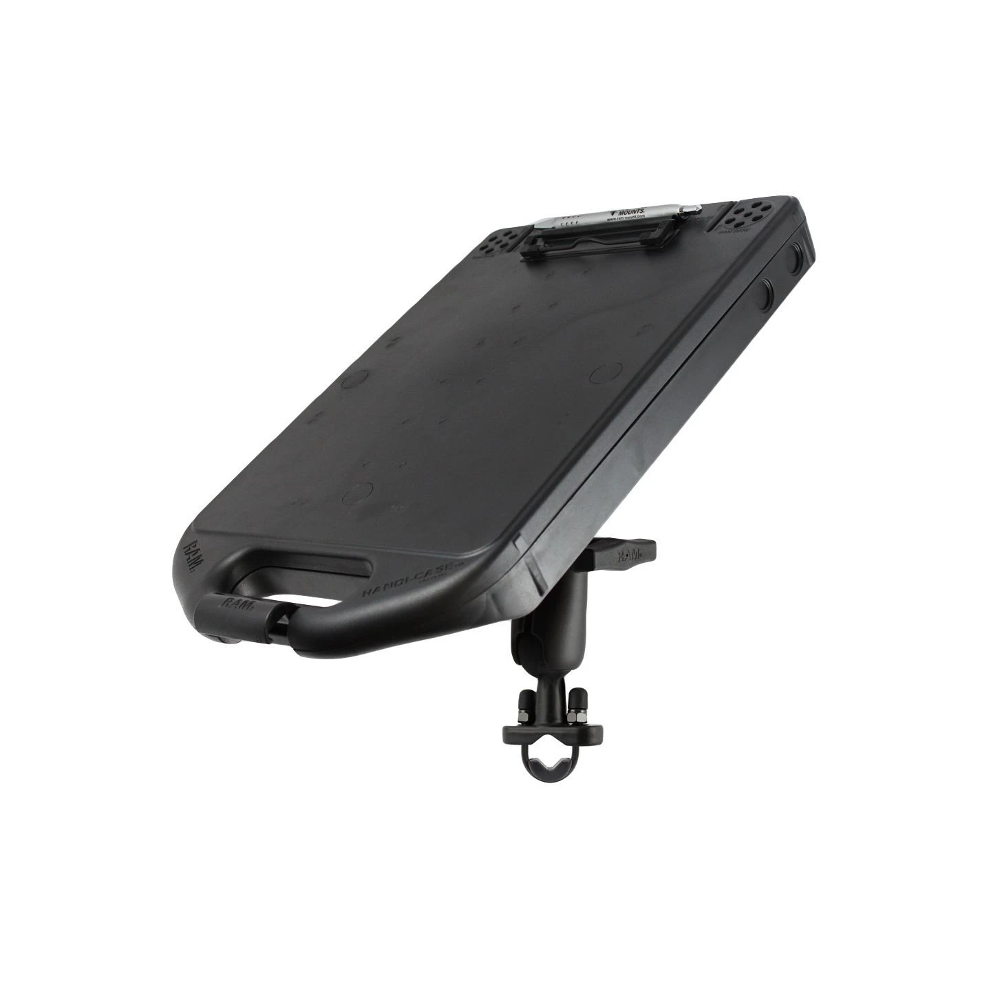 Handi-Case Halterung -  (1,5 Zoll), mit Klemmschelle, mittlerem Verbindungsarm