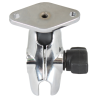 Chrome set - short connecting arm, Diamond base plate (trapezoid), (1 inch)