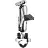 Chrome set - clamp, centre connecting arm, Diamond base plate (trapezoid), (1 inch)