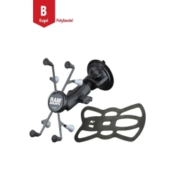 RAM Mounts X-Grip Saugfuss-Halterung für Tablets (7 Zoll) - B-Kugel (1 Zoll), mittlerer Verbindungsarm
