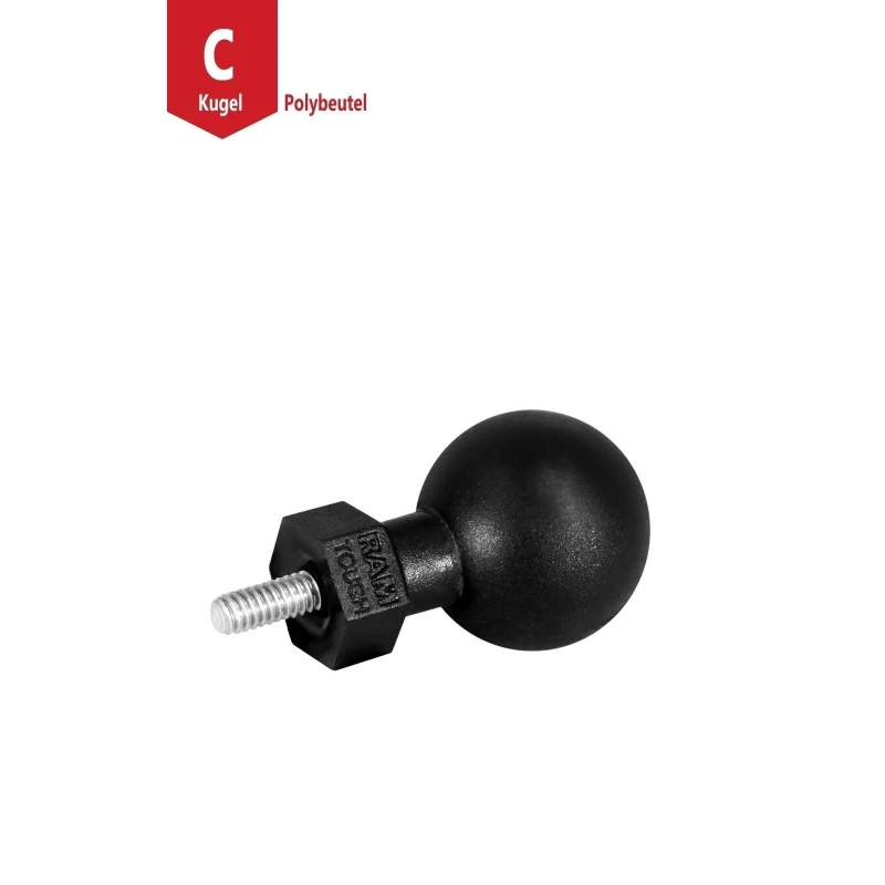 Tough-Ball mit M8-1,25 x 10 mm Gewindestift -  (1,5 Zoll)