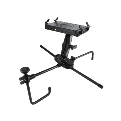 Seat-Mate Sitzbefestigung mit Tough Tray II Laptop-/Drucker-Halteschale - 2x runde Basisplatte (AMPS)