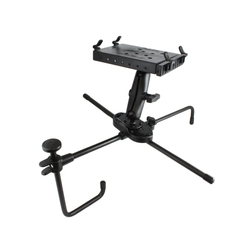 Seat-Mate Sitzbefestigung mit Tough Tray II Laptop-/Drucker-Halteschale - 2x runde Basisplatte (AMPS)