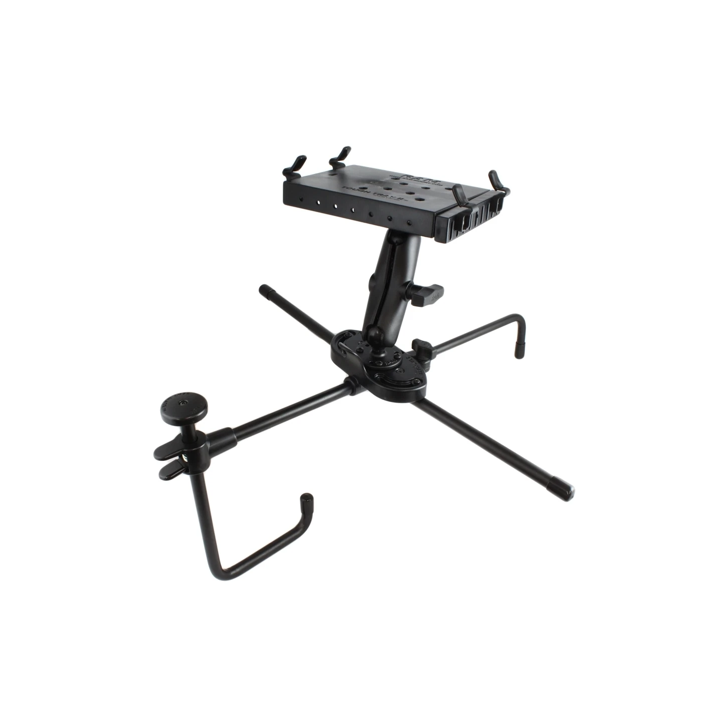 Seat-Mate Sitzbefestigung mit Tough Tray II Laptop-/Drucker-Halteschale - 2x runde Basisplatte (AMPS)