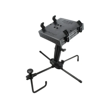 Seat-Mate Sitzbefestigung mit Tough Tray Laptop-/Drucker-Halteschale - 2x runde Basisplatte (AMPS)