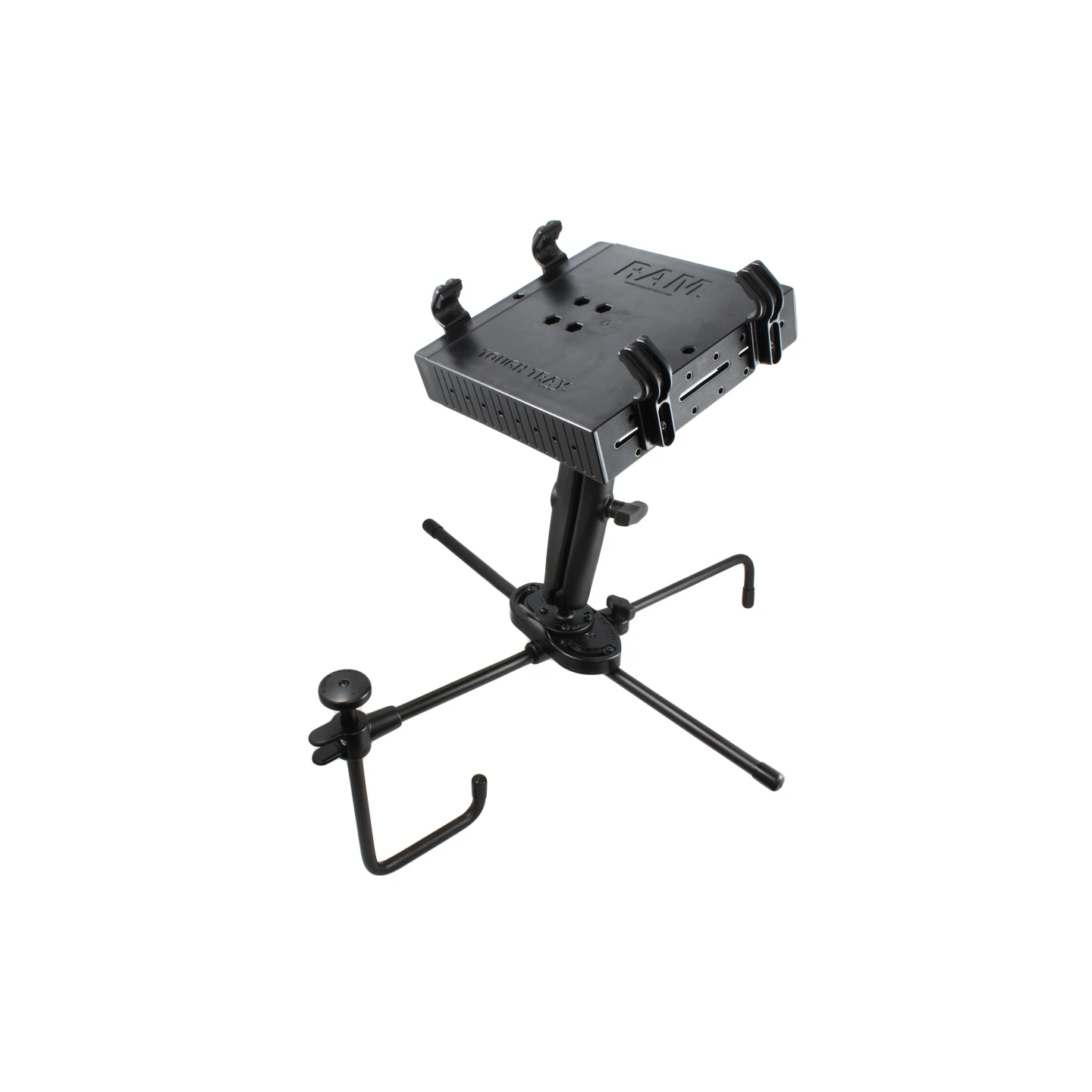 Seat-Mate Sitzbefestigung mit Tough Tray Laptop-/Drucker-Halteschale - 2x runde Basisplatte (AMPS)