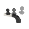 Hand-track aluminium rail incl. curved end caps - internal length 762 mm (30 inch), anodised