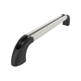 Hand-Track Aluminium-Schiene inkl. gebogener Endkappen - Innenlänge 254 mm (10 Zoll), eloxiert
