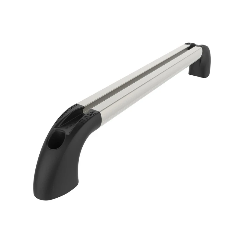 Hand-track aluminium rail incl. curved end caps - internal length 254 mm (10 inch), anodised