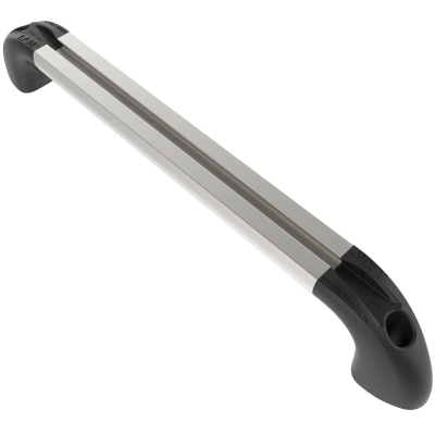Hand-Track Aluminium-Schiene inkl. gebogener Endkappen - Innenlänge 254 mm (10 Zoll), eloxiert