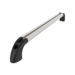 Hand-Track Aluminium-Schiene inkl. gebogener Endkappen - Innenlänge 381 mm (15 Zoll), eloxiert