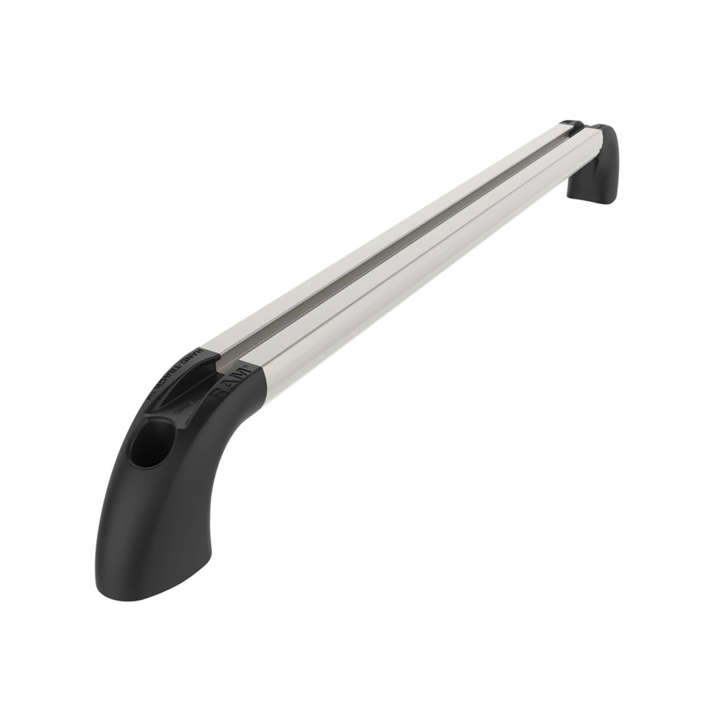Hand-Track Aluminium-Schiene inkl. gebogener Endkappen - Innenlänge 381 mm (15 Zoll), eloxiert