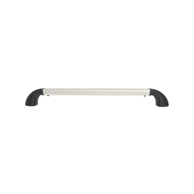 Hand-Track Aluminium-Schiene inkl. gebogener Endkappen - Innenlänge 381 mm (15 Zoll), eloxiert